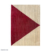 margo selby rug, tufted rug, kitchen rug, living room rug, geometric rug, triangular rug, red rug, masculine rug, geometric rug, designer rug 