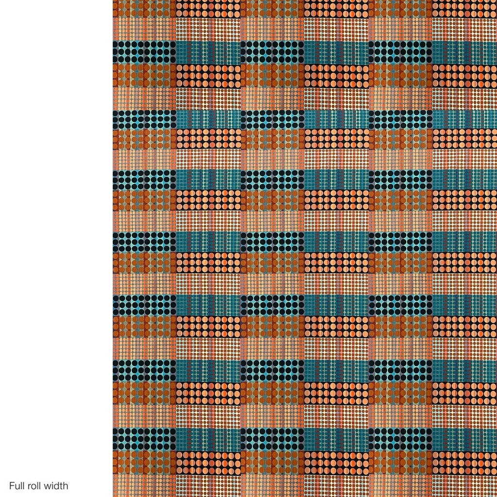 Interior accessories, interior decoration, British weaving, Margo Selby fabric, patterned fabric, colourful fabric, designer fabric, orange fabric, blue fabric