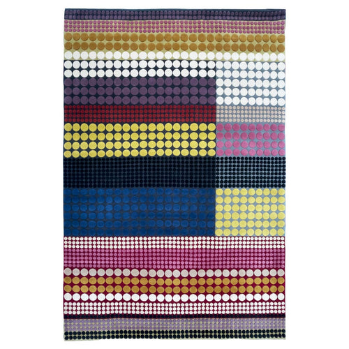 luxury rug, geometric rug, modern rug, hand knotted rug, designer rug, multicoloured rug, dotty rug, pink rug, blue rug