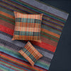 Interior accessories, interior decoration, British weaving, Margo Selby fabric, patterned fabric, colourful fabric, designer fabric, orange fabric, blue fabric