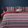 designer duvet cover and patterned pillow sham