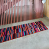 wool rug, geometric pattern, colourful rug