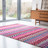 luxury rug, geometric rug, modern rug, wool rug, designer rugs, colourful rug, pink rug, red rug