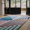 luxury rug, geometric rug, modern rug, wool rug, designer rugs, colourful rug, striped rugs 