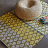 Geometric pattern, colourful rugs, designer rugs, luxury rugs, wool rugs, geometric rug, modern rug, yellow rug