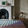 luxury rug, geometric rug, modern rug, wool rug, designer rugs, colourful rug, stripe rug